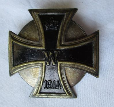 seltenes gewölbtes Eisernes Kreuz 1. Klasse 1914 Schraubscheibe 1. WK (117532)