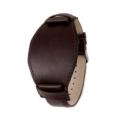 Minott | Uhrenarmband mit Unterlage 22mm Leder braun | 203162228