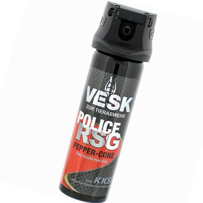 VESK RSG - POLICE Pfefferspray Cone 63ml Weitstrahl (364,29€ / L)