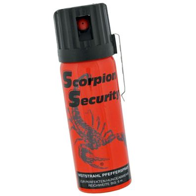 Scorpion Security Pfefferspray 50 ml Weitstrahl mit Federdeckelkappe (339,00€ / L)