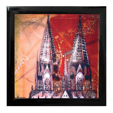 Bild Kölner Dom im Bilderrahmen 11x11 cm Rahmen zum Stellen Köln Motiv (Gr. klein)