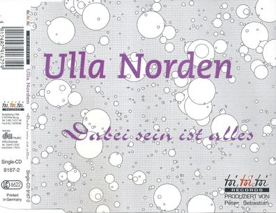 CD-Maxi: Ulla Norden: Dabei sein ist alles (1993) Toi, toi, toi records 9167-2