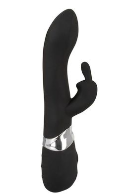 Silikon Rabbit-Vibrator schwarz 7 Vibration Klitoris Frauen Sex-Spielzeug 21cm