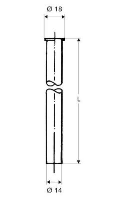 SCHELL Kupferrohr 1/2" Bördel, d:14, L: 500, chrom 497260699