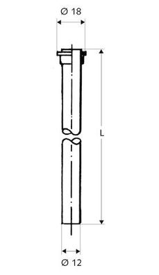 SCHELL Kupferrohr Lötnippel 1/2", d:12, L:500, chrom 235100699
