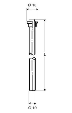 SCHELL Kupferrohr Lötnippel 1/2", d:10, L:500, chrom 235020699