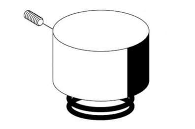 SCHELL Betätigungshaube, Druckfeder für WC-Druckspüler Schellomat BASIC, chr 230