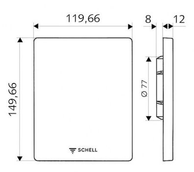 SCHELL Urinal-Frontblende Edition HF/ LC für Rohbauset Compact II, edelstahl 2308
