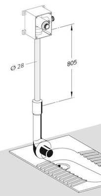 SCHELL Spülrohr für UP-WC VERONA, 28x805 775390099