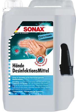 SONAX Hände-DesinfektionsMittel 5 L