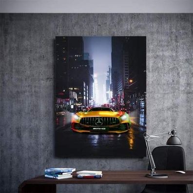 Leinwand BILD Mercedes AMG GT XXL Kunstdruck Wandbilder POSTER AUTO CANVAS CAR