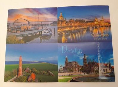 3 D Ansichtskarte Dresden o. Fehmarn Postkarte Wackelkarte Hologrammkarte Insel Elbe