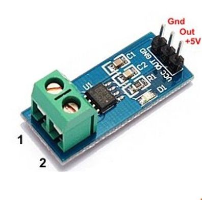 Stromsensor Sensor-Modul ACS712 bis 5A/ dc max. Arduino Raspberry Pi analog Out, 1St.