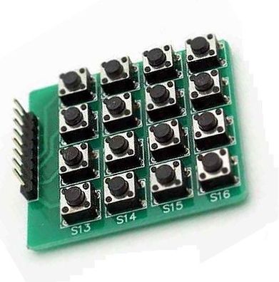 Tastatur-Modul 16 Taster Schließer, Matrix 4x4 für Arduino Raspberry pi, 1St.