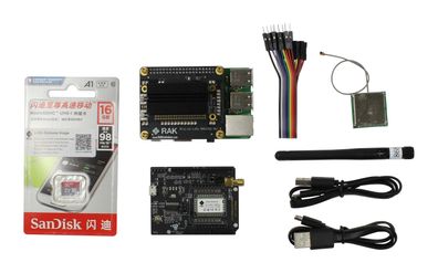 RAK Wireless LoRa Starter Kit RAK2245 Pi HAT & Raspberry Pi 3B+ & WisnodeLoRa & ...
