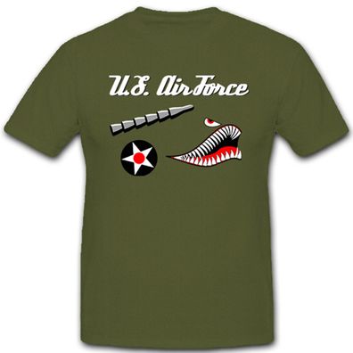 US Air Force Touth Mouth Plane Military - T Shirt #8188