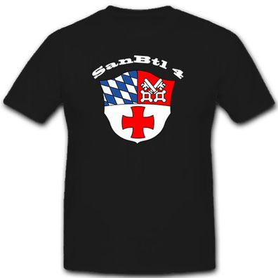SanBtl 4 Deutschland Sanitäter Bundeswehr Militär Wappen - T Shirt #8004
