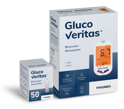 Blutzuckermessgerät Starterset (mmol/ L) inklusive 50 Teststreifen | Gluco Veritas