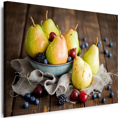 Bilder Leinwand Küche Früchte Beeren Apfel Birnen Wandbilder Xxl Myartstyle !!