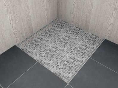 begehbare Dusche mit Rinne Maßanfertigung bis 1,2 m² - mit verschiedenen Rinnen kom