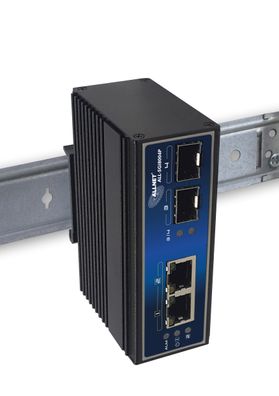 ALLNET Switch unmanaged industrial 4 Port Gigabit 60W / 2x PoE+ / 2x SFP / Lüfterl...