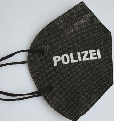 1 FFP2 Maske in Schwarz mit Transfer - Polizei - 15808/1