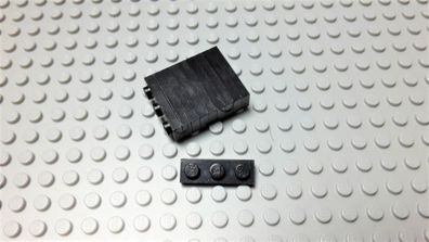 Lego 10 Platten 1x3 flach schwarz 3623 Set 1970 381 10151 10188 6080