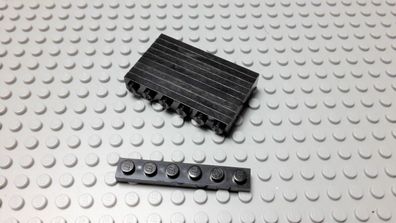 Lego 10 Platten 1x6 flach schwarz 3666 Set 1068 6280 8479 10228