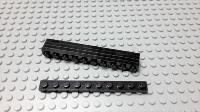 Lego 5 Platten 1x10 flach schwarz 4477 Set 8466 7317 70745 75043