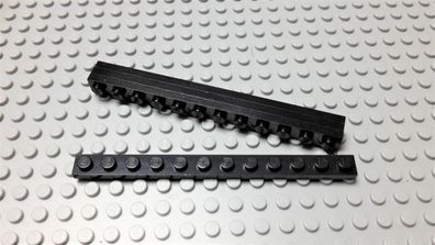 Lego 4 Platten 1x12 flach schwarz 60479 Set 5767 10194 6752 8078