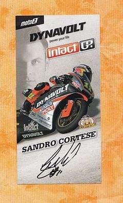 Sandro Cortese (Motorrad) - persönlich signiert