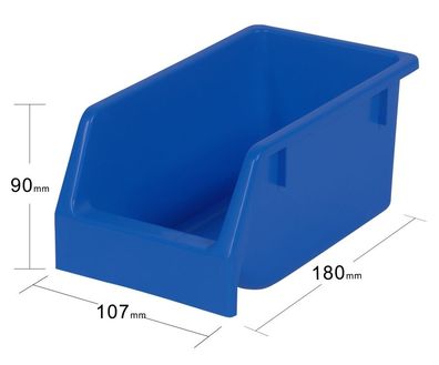 20-er Set Kunststoff Stapelbox blau