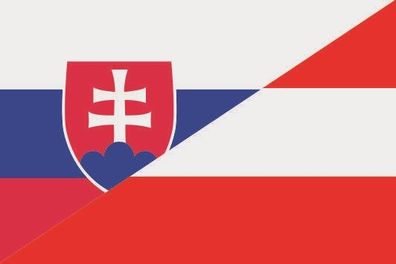 Fahne Flagge Slowakei-Österreich Premiumqualität