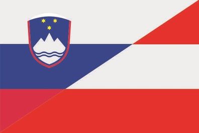 Fahne Flagge Sowenien-Österreich Premiumqualität