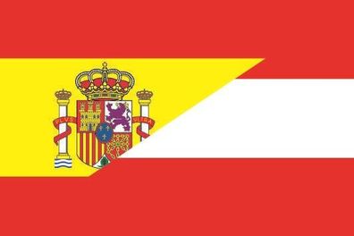 Fahne Flagge Spanien-Österreich Premiumqualität