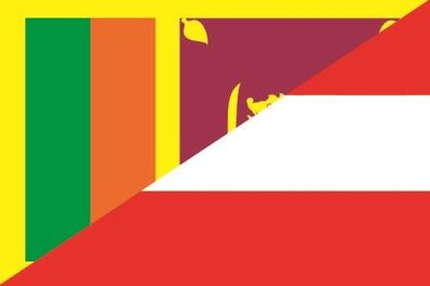 Fahne Flagge Sri Lanka-Österreich Premiumqualität