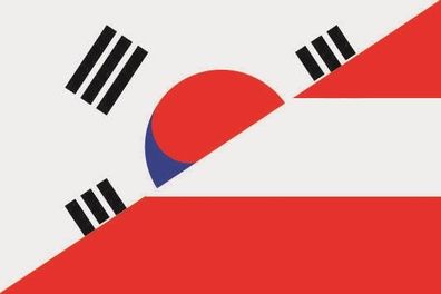 Fahne Flagge Süd-Korea-Österreich Premiumqualität
