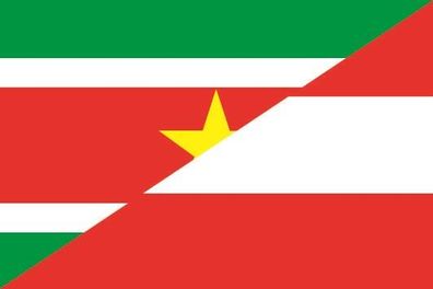Fahne Flagge Surinam-Österreich Premiumqualität