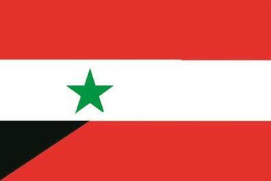 Fahne Flagge Syrien-Österreich Premiumqualität