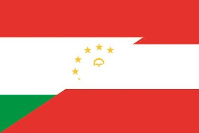Fahne Flagge Tadschikistan-Österreich Premiumqualität