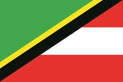 Fahne Flagge Tansania-Österreich Premiumqualität