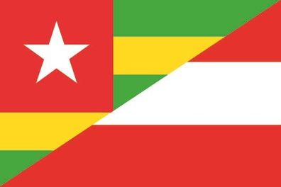 Fahne Flagge Togo-Österreich Premiumqualität