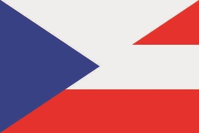 Fahne Flagge Tschechien-Österreich Premiumqualität