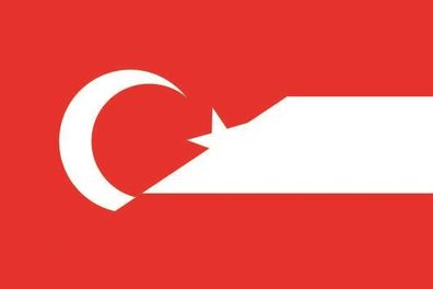 Fahne Flagge Türkei-Österreich Premiumqualität