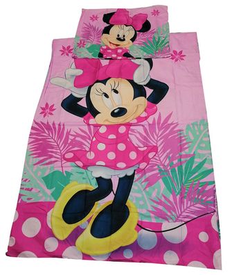 Disney Bettwäsche-Set Minnie Maus Tropic, 100 % Polyester, 140 x 200 + 70 x 90 c