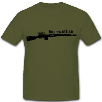Tokarew CBT-40 Russland Gewehr Waffe Sniper Scharfschütze - T Shirt #6682