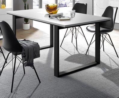 Esstisch weiß und schwarz Küchentisch Holztisch Esszimmer Tisch Design-M 160 cm
