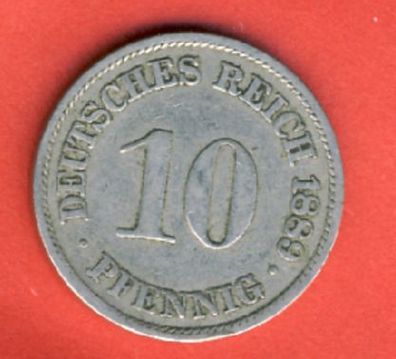 Kaiserreich 10 Pfennig 1889 A