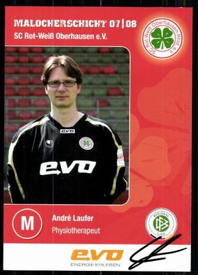 Andre Laufer Rot-Weiss Oberhausen 2007-08 Original Signiert + A 80055