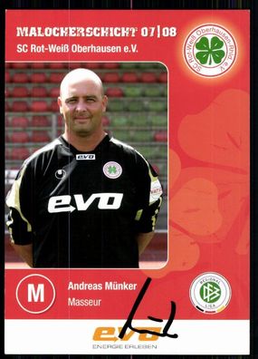 Andreas Münker Rot-Weiss Oberhausen 2007-08 Original Signiert + A 80058